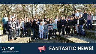 Picture of the TIDE group including PhDs from 1st and 2nd cohort as well as the speakers, PIs, scientific staff and coordination.